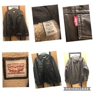 Levi Faux Leather Mid-weight Bomber Jacket 2XLT